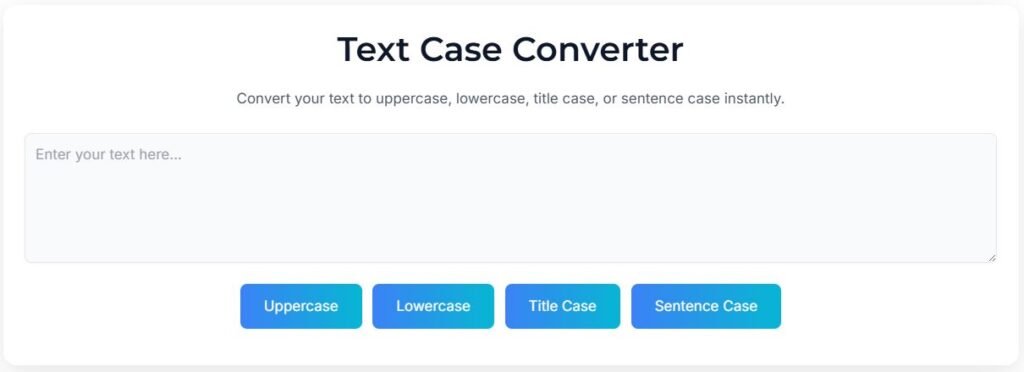 Text Case Converter tool on FixITtoolBox for changing text case online